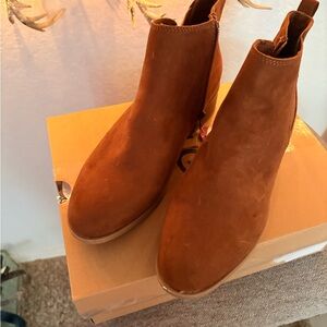 Brown Suede Ankle Boots